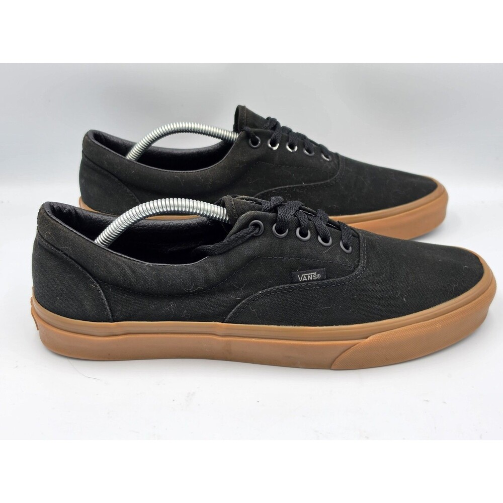 Vans Authentic Shoes Mens Size 11.5 Black Canvas Gum Sole Skate Sneakers 721356 - Picture 1 of 7